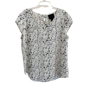 Magaschoni Silk Blouse Snakeskin Size M